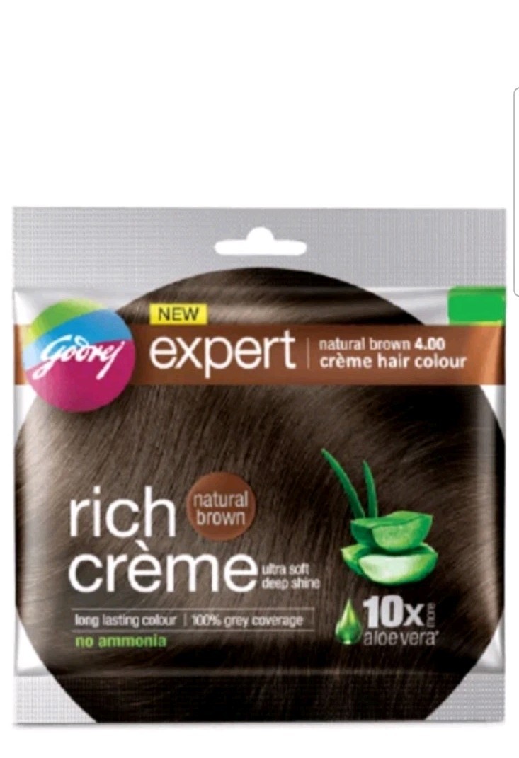 Godrej Expert Rich Crème Hair Colour Shade Pack of 8 (NATURAL BROWN) Export Pack