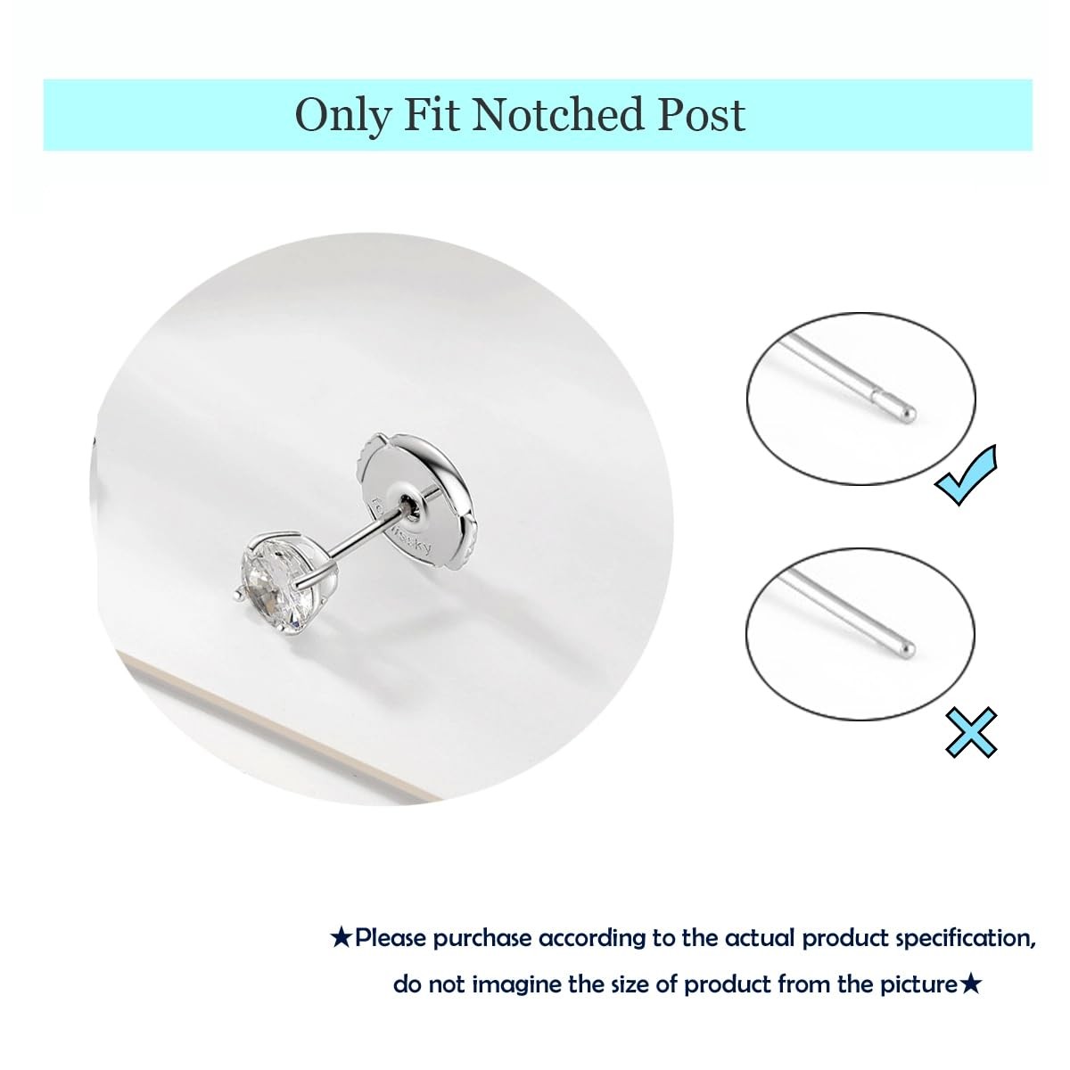 Secure Locking Earring Backs for Studs 2 Pairs, Hypoallergenic Earring Backs ...