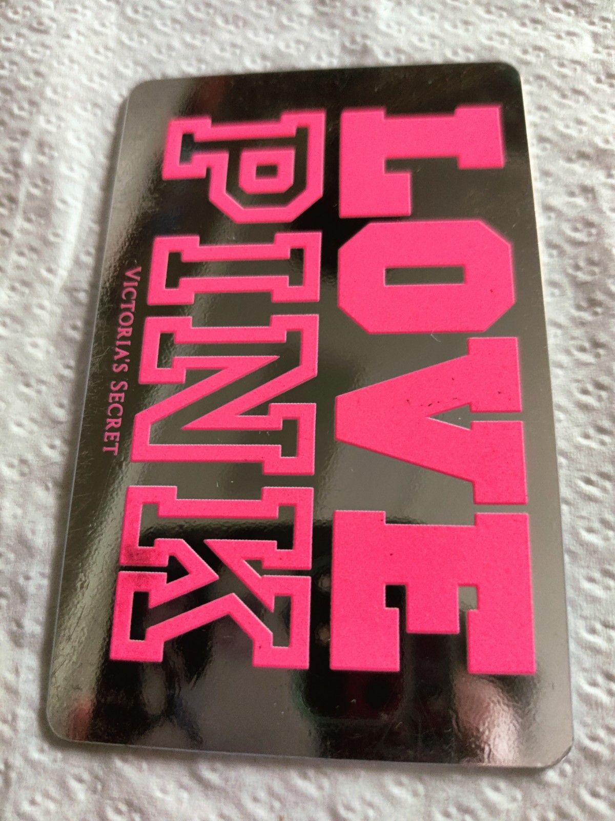 RARE VICTORIA SECRET LOVE PINK COLLECTIBLE CARD Victoria's Silver