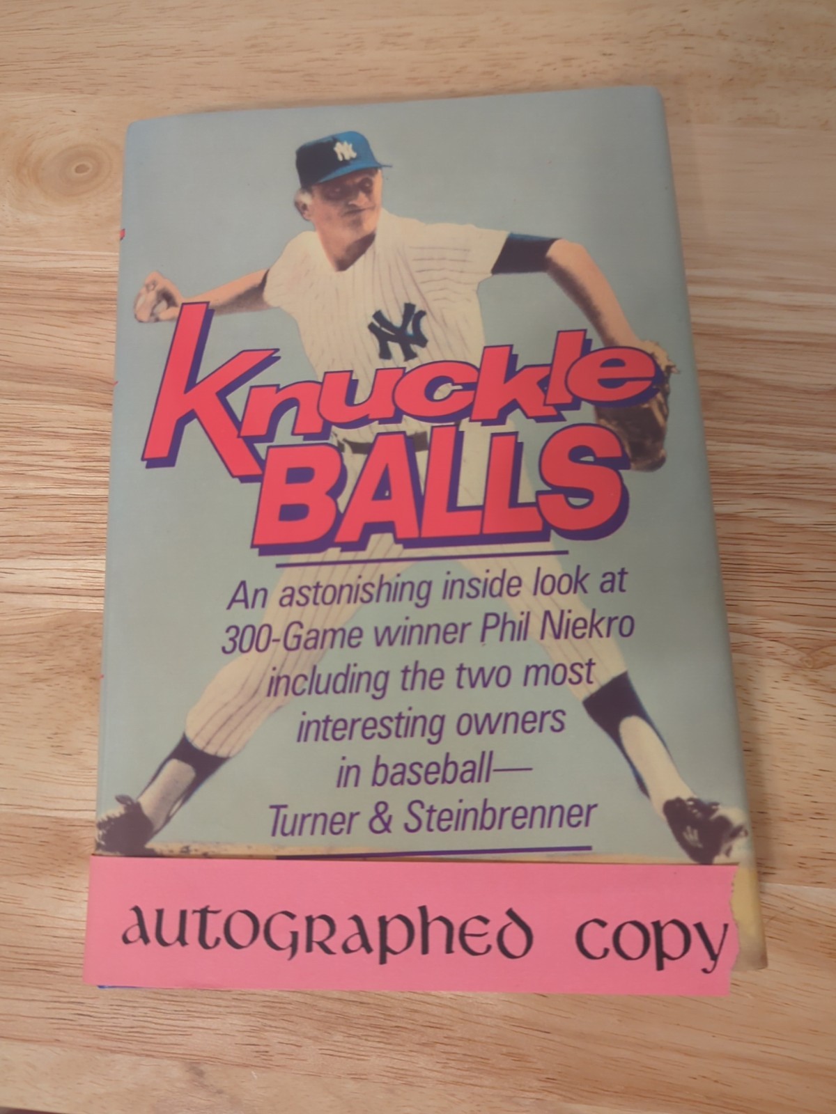 Autographed Phil Neikro Book 1986