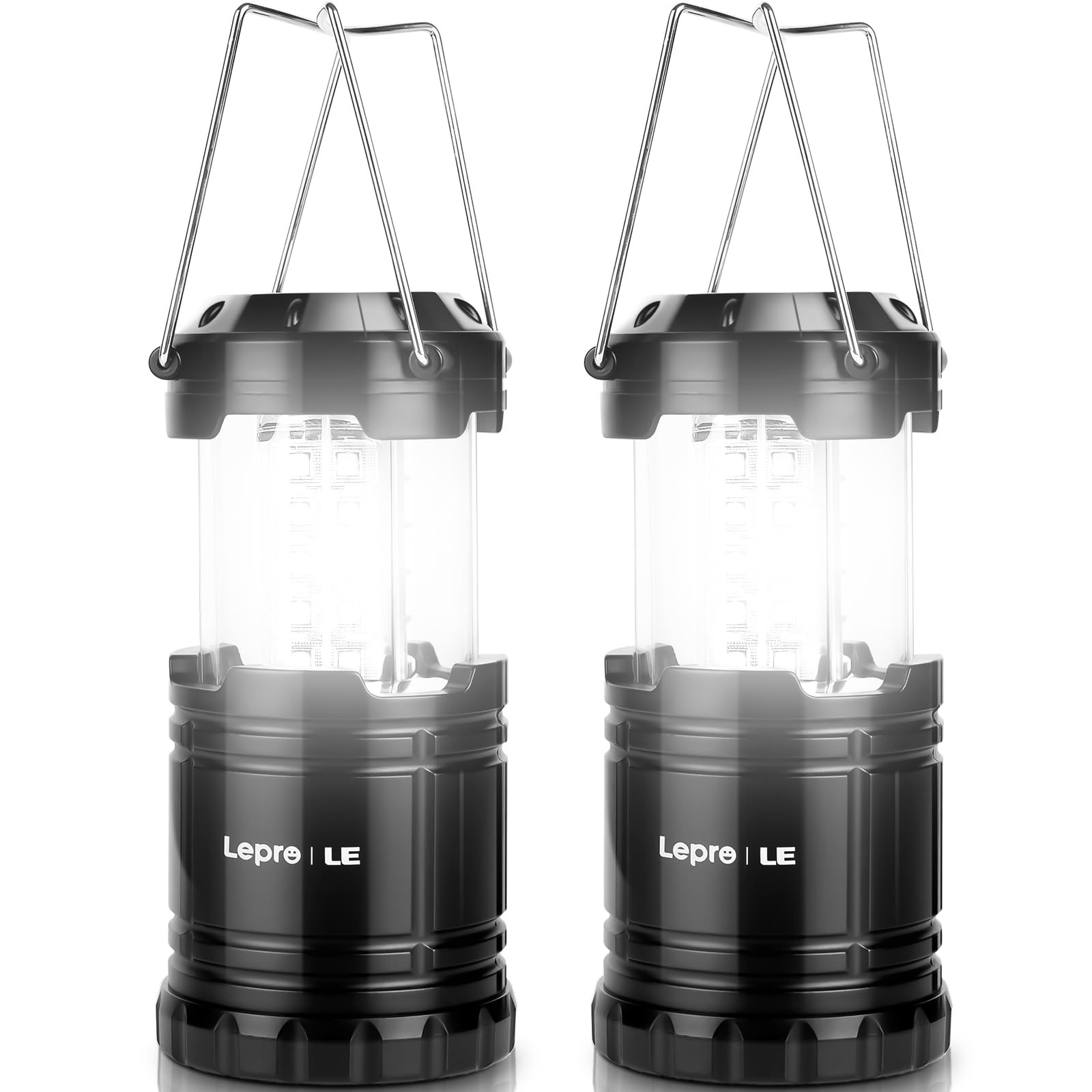 Lepro LED Lanterns Battery Powered, Camping Essentials, Collapsible, IPX4 Wat...