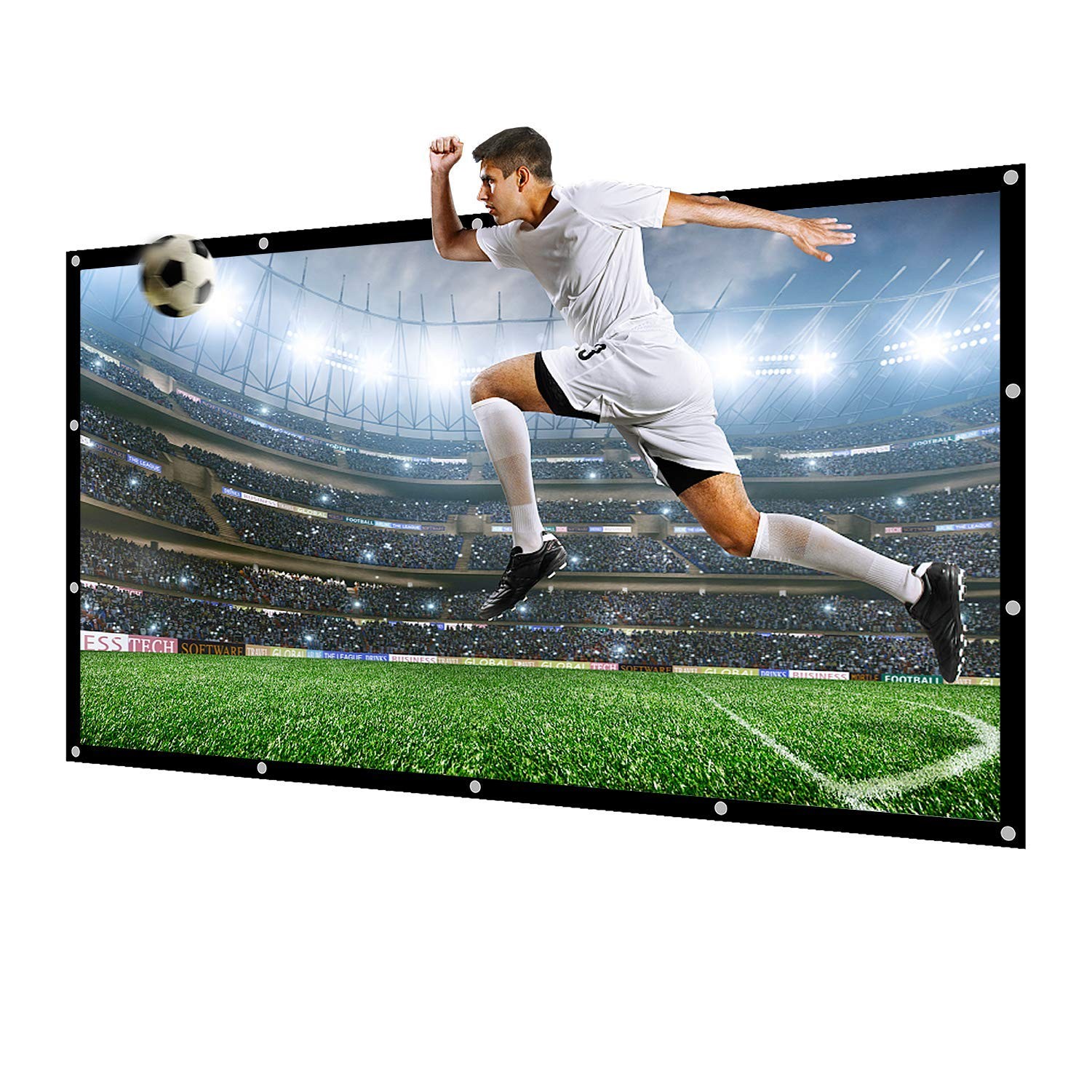 NIERBO Huge Large Projector Screen 300 inch of Thick 300 inch, white canvas
