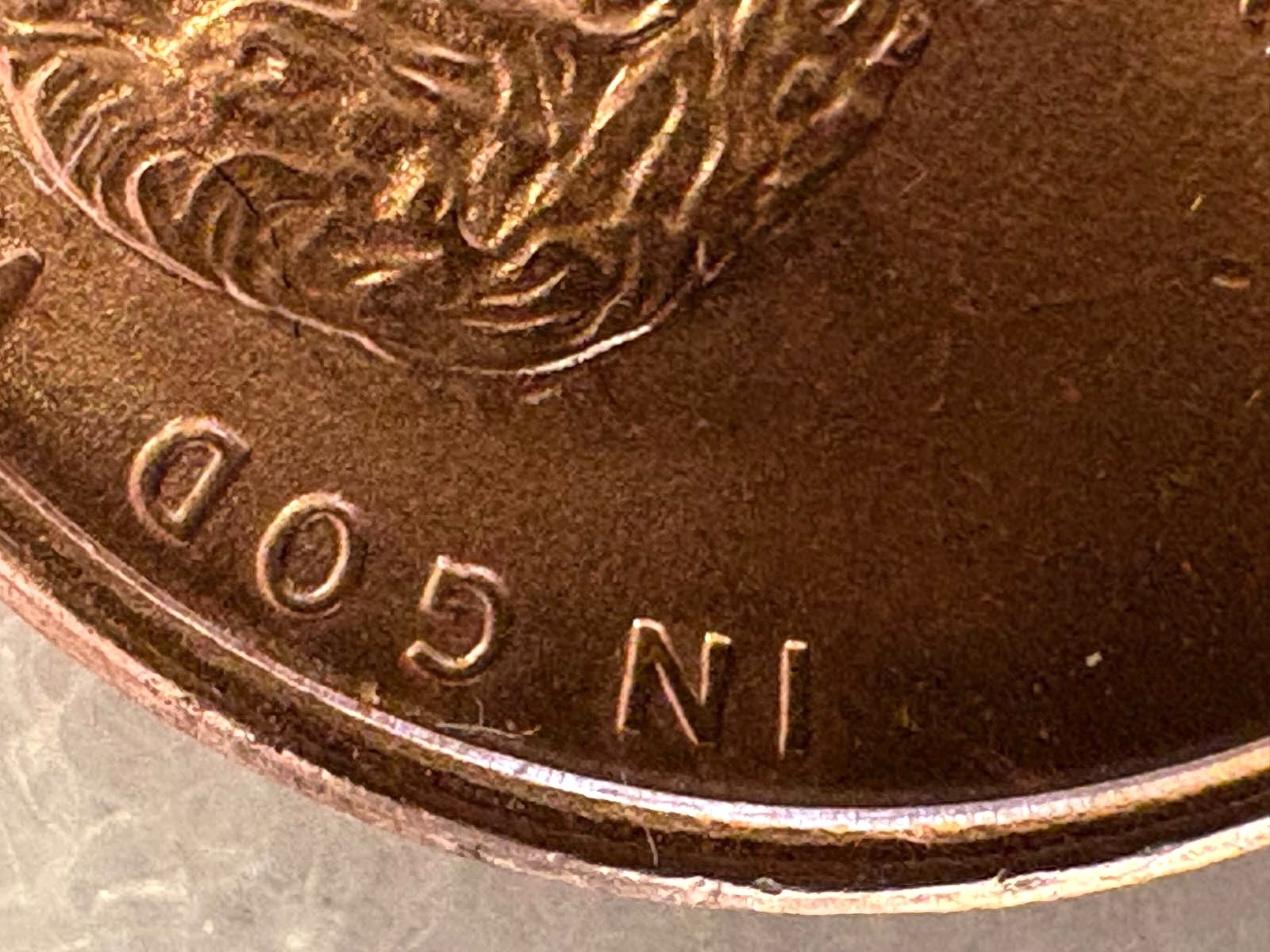 1997 U.S. penny no mint mark, Close AM, Rim Errors, off-center & More