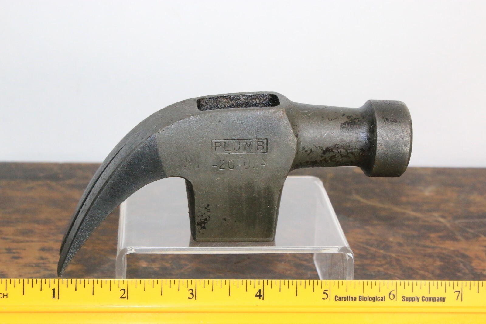 Vintage PLUMB 20 OZ. Curved CLAW HAMMER HEAD Rectangle logo