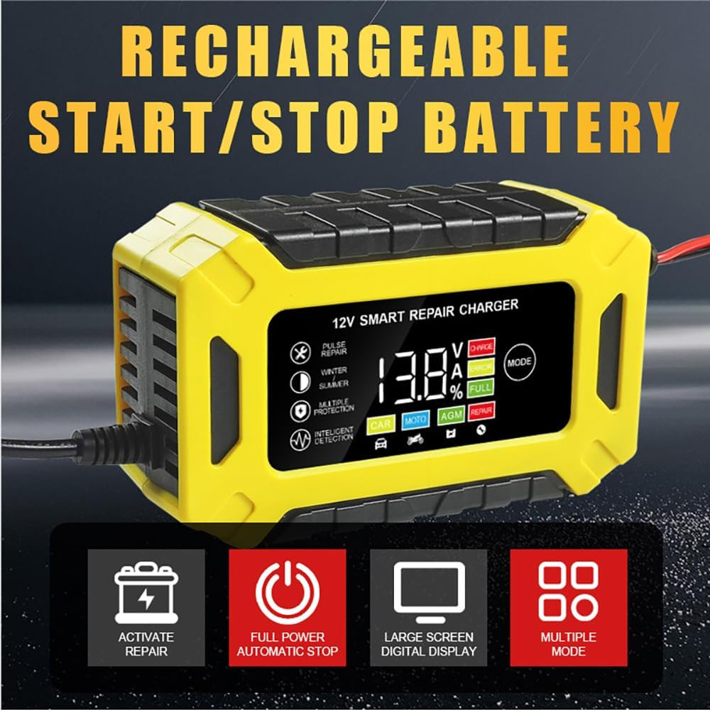 Car Battery Charger,6 AMP,12V Smart Battery Trickle Charger Automotive 12V Batte