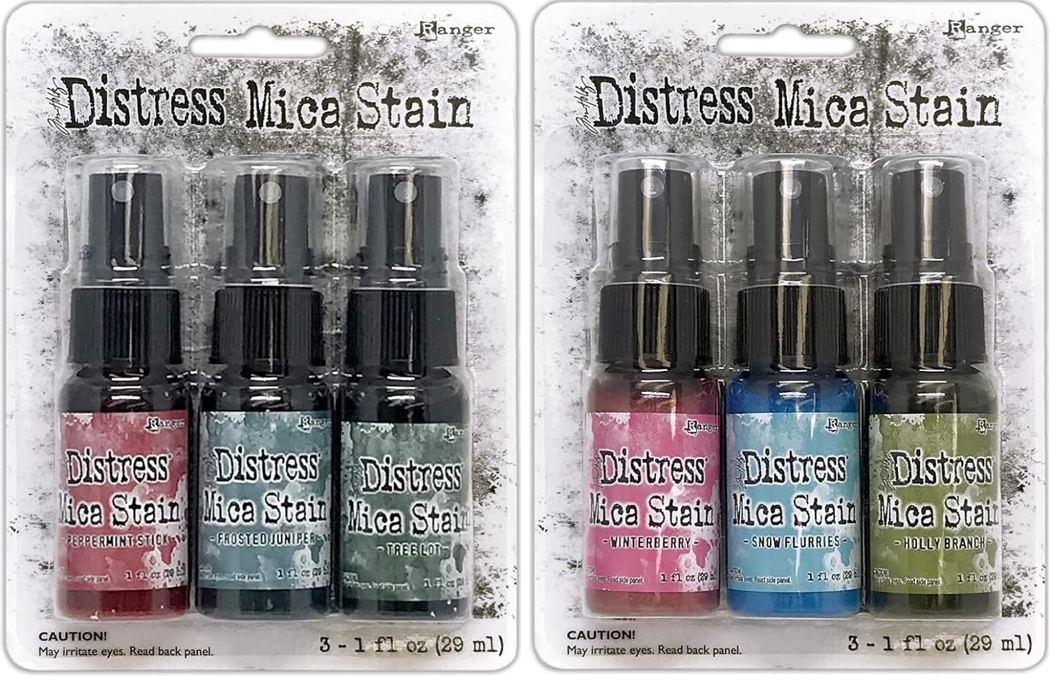 Tim Holtz Mica Stain 2021 Christmas - Holiday Set #1 & Set #2 - Peppermint