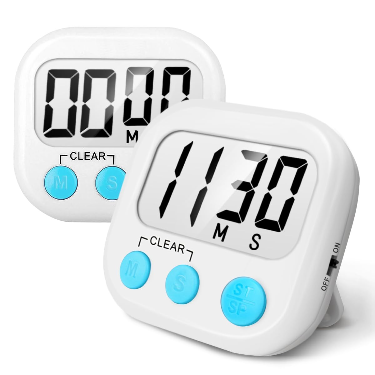 Temporizador de cocina digital con dígitos grandes y alarma fuerte magnética