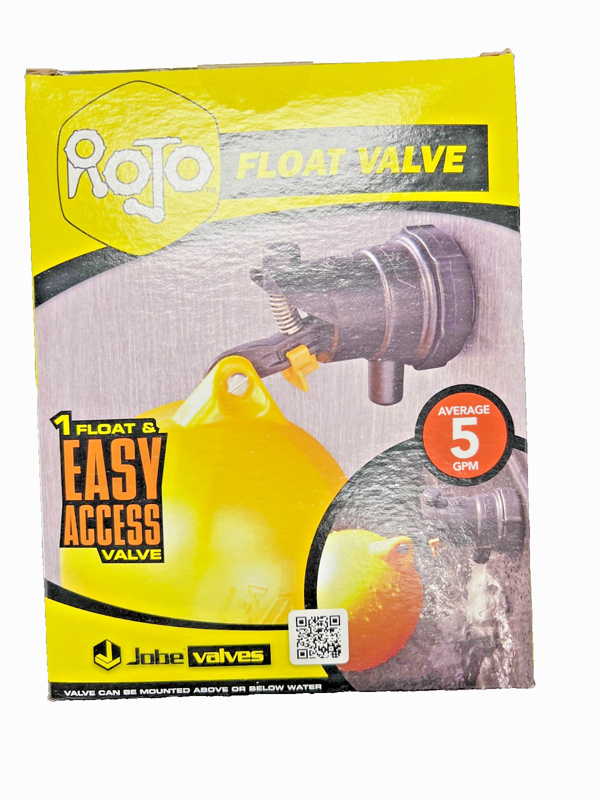 Jobe Rojo Float Valve, 3/4", Black/Yellow