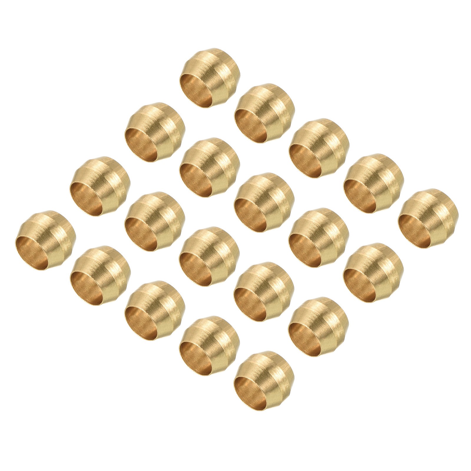 20 Pack 4mm Tube Brass Compression Sleeve Ferrules Brass Compression Fittings