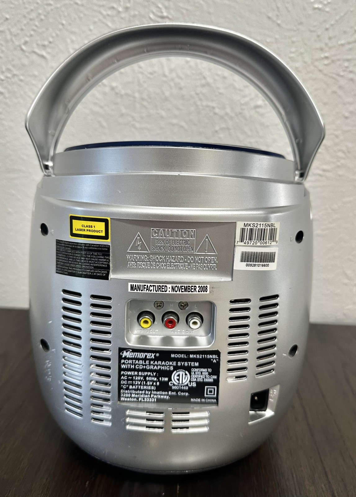 Memorex Portable Karaoke System MKS2115NBL TESTED WORKING Plus two CDs