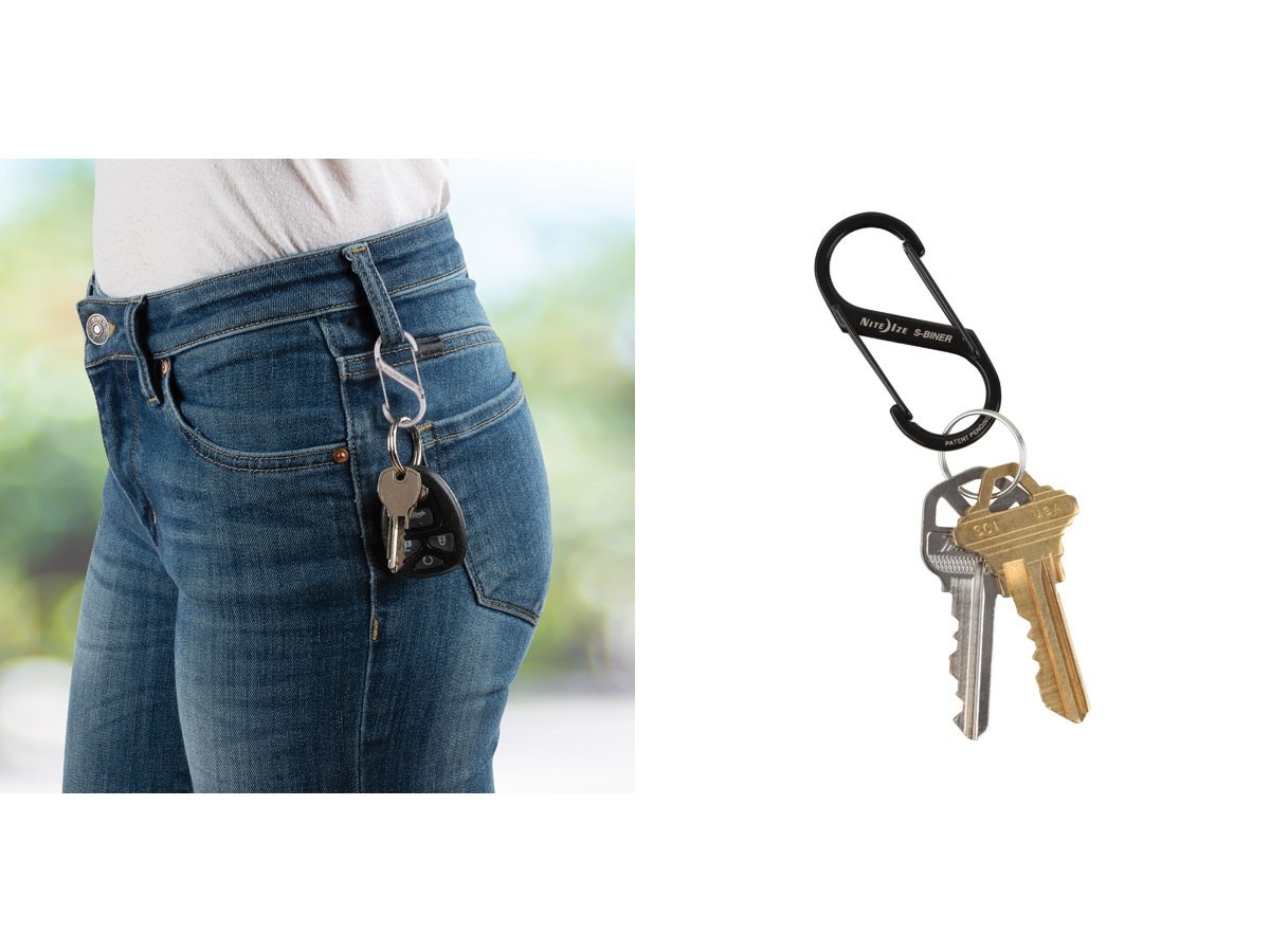 Niteize S-BINER DUAL CARABINER 2 SS Black SB2-03-01