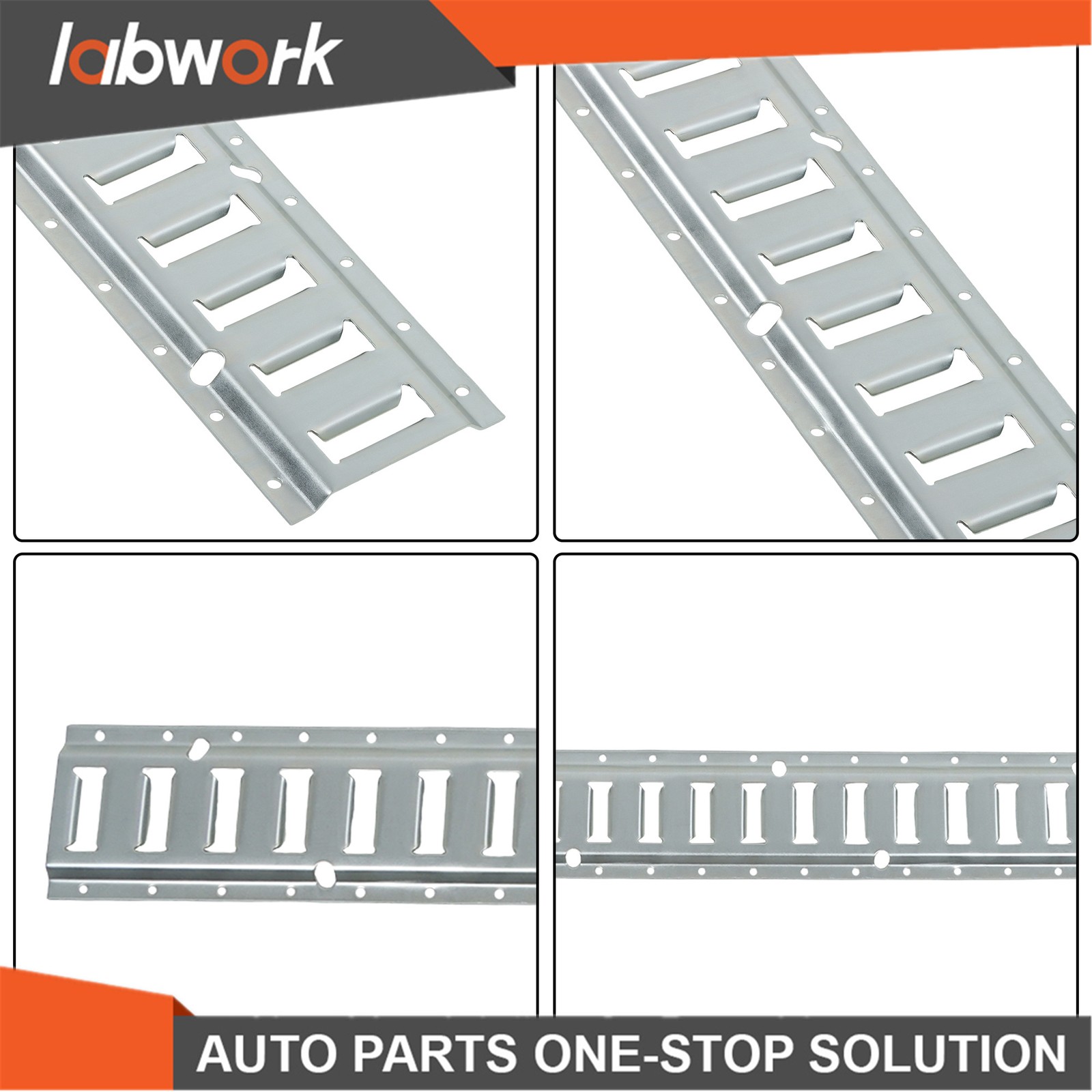 Labwork E Track Tie-Down Rail Kit 2× 5' E Track Rails 12’ 16’ 20’ Ratchet Straps