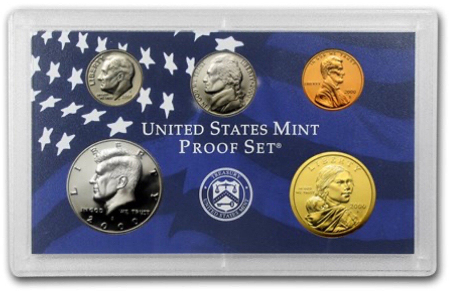 2000 Clad Proof Set U.S. Mint Original Government Packaging OGP COA