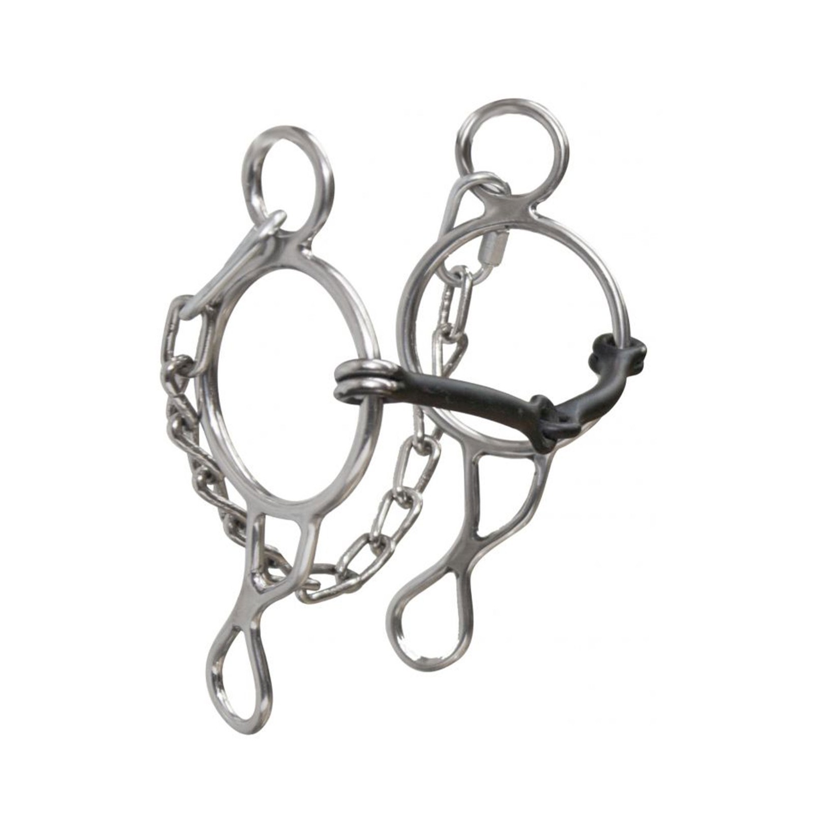 WONDER BIT Stainless Steel 5" Sweet Iron Broken Mouth 7" Cheeks with Chain