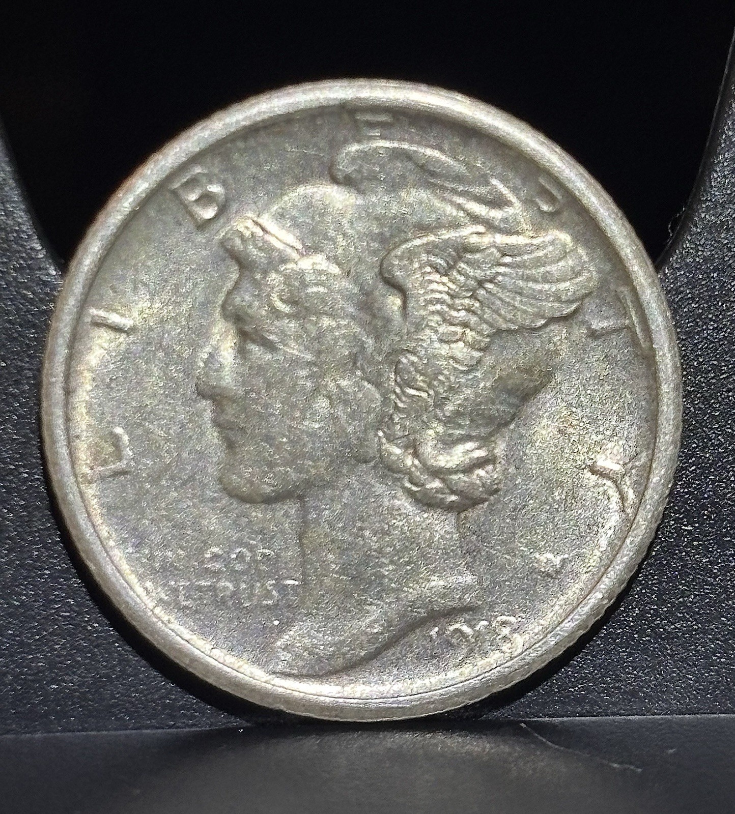 1918-S Mercury Silver Dime — AU/BU — Lustrous Better Date #013