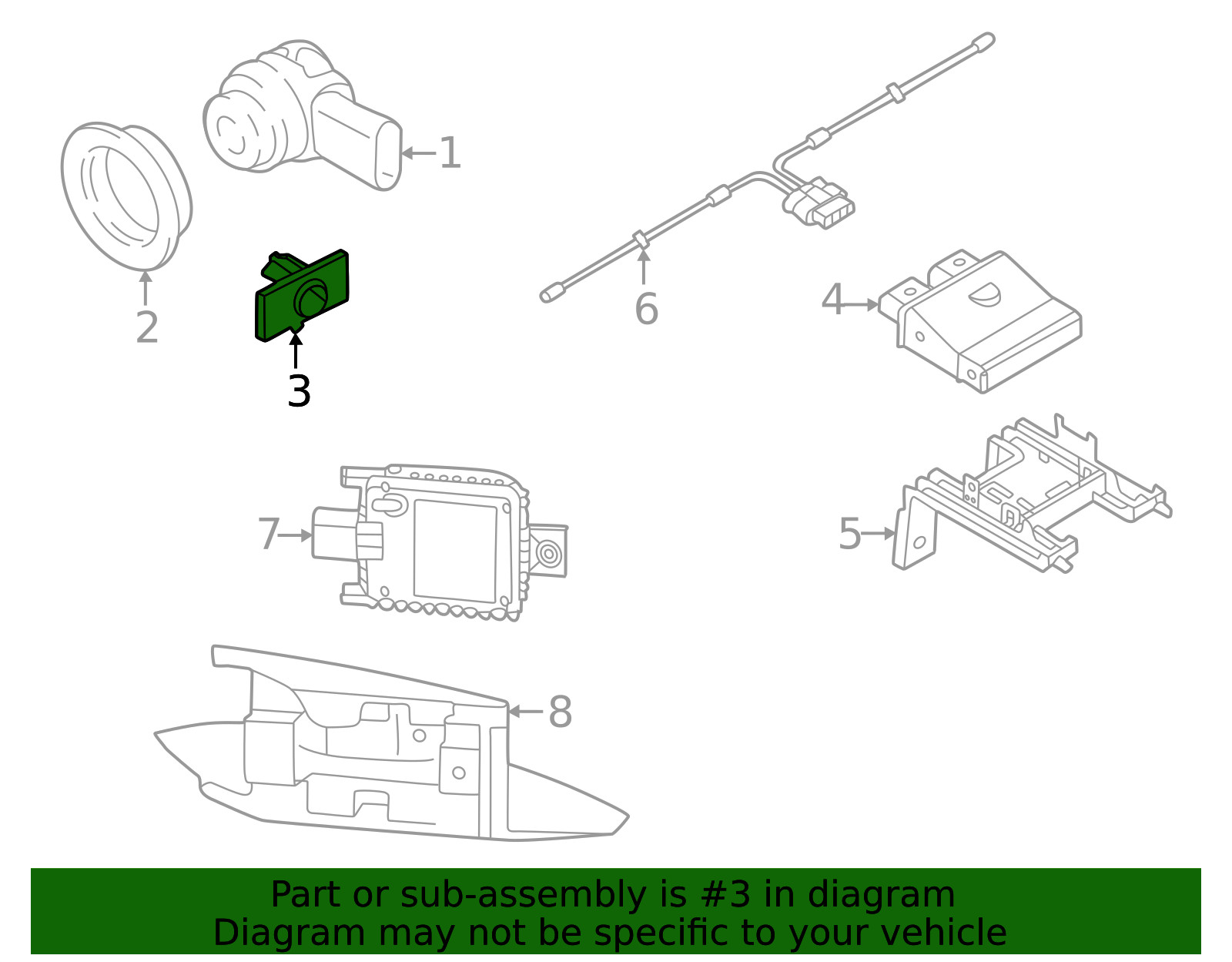 Genuine Audi Park Sensor Bracket 8Y4-919-289