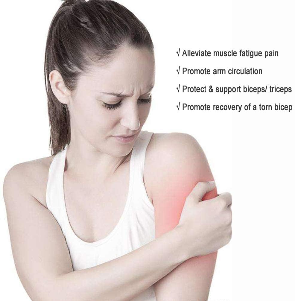 Luwint Bicep Tendonitis Brace, Knitted Compression Upper Arm Sleeve Large