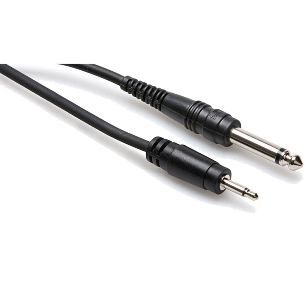 Hosa CMP-303 3.5 mm TS to 1/4" TS Mono Interconnect Audio Cable 3' FEET