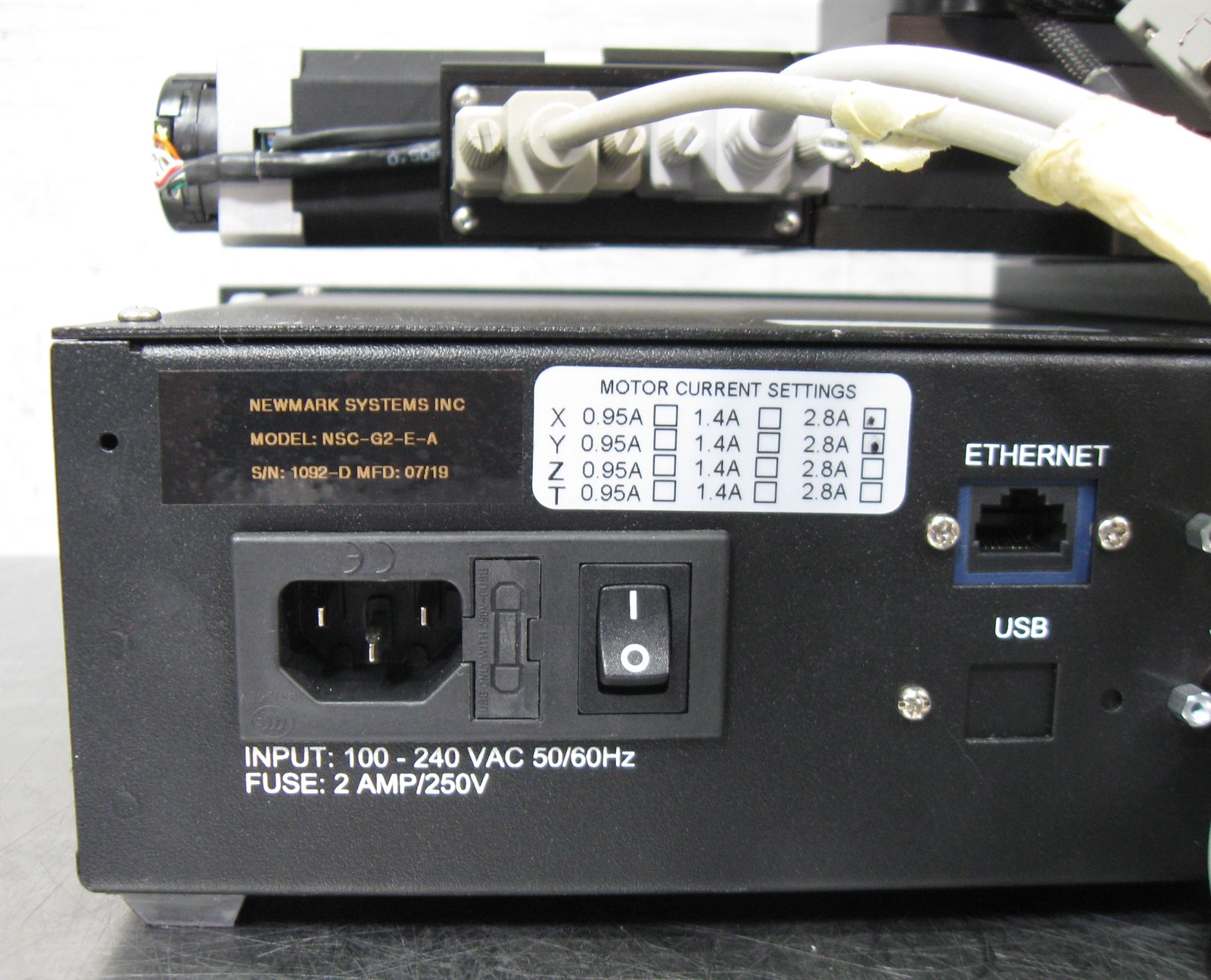 C203177 Newmark 2-Axis Motorized Linear Positioning Stage, NSC-G2-E-A Controller