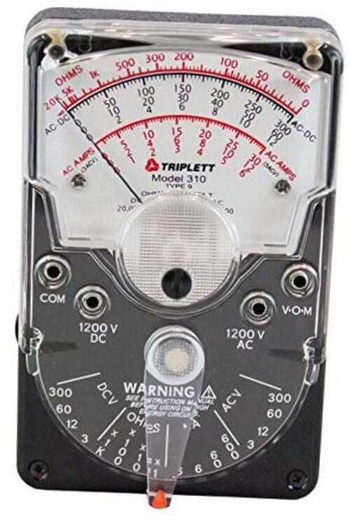 3018 Hand-Sized Analog Multimeter - AC/DC Voltage, DC Model 310 Standard