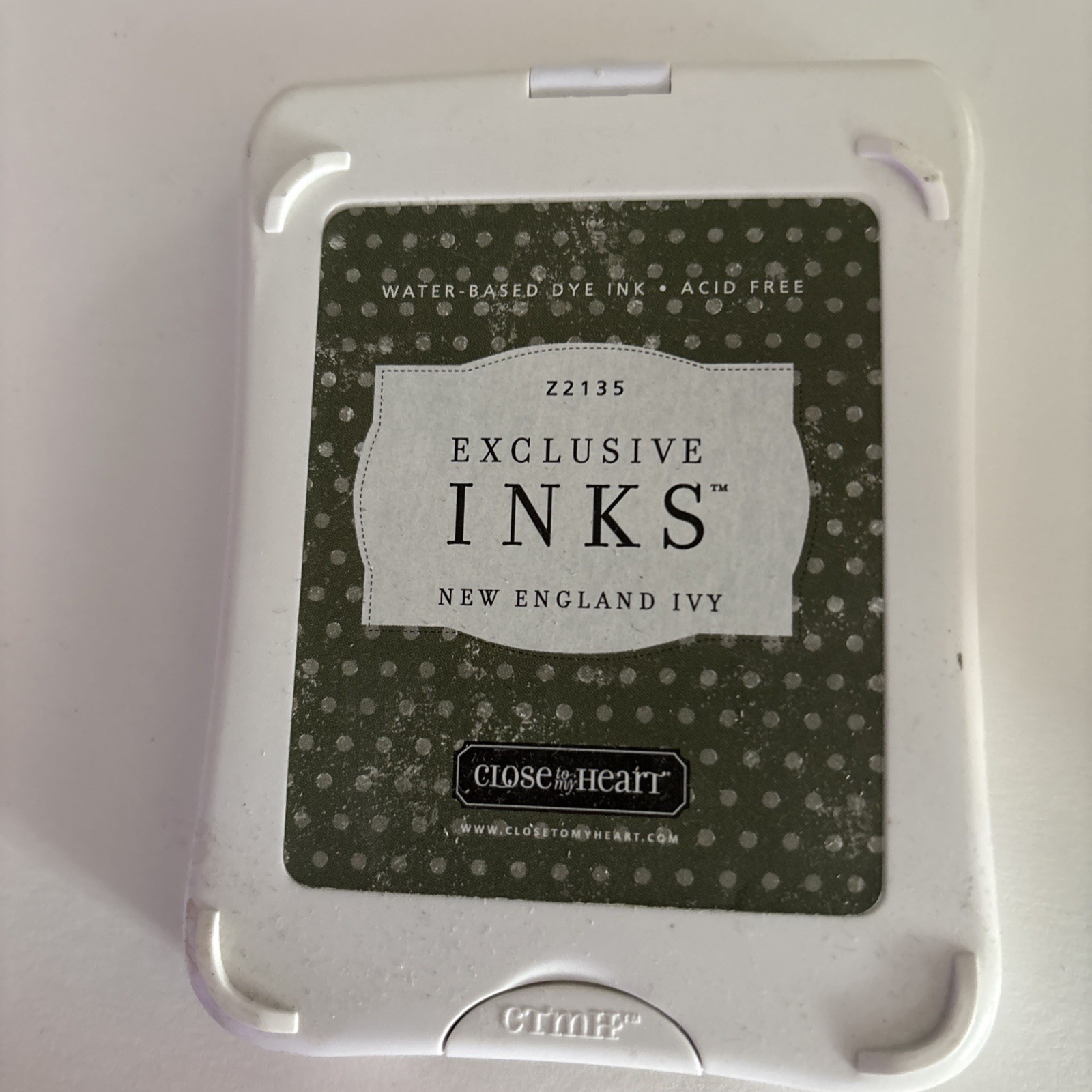 NEW ENGLAND IVY Close To My Heart Exclusive Inks Water Based Dye Ink Pad USED