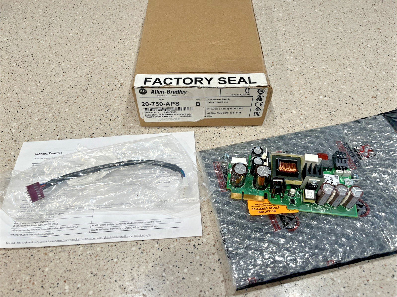 Allen-Bradley 20-750-APS Ser B Aux Power Supply 24VDC 3.0A *US SELLER* NEW