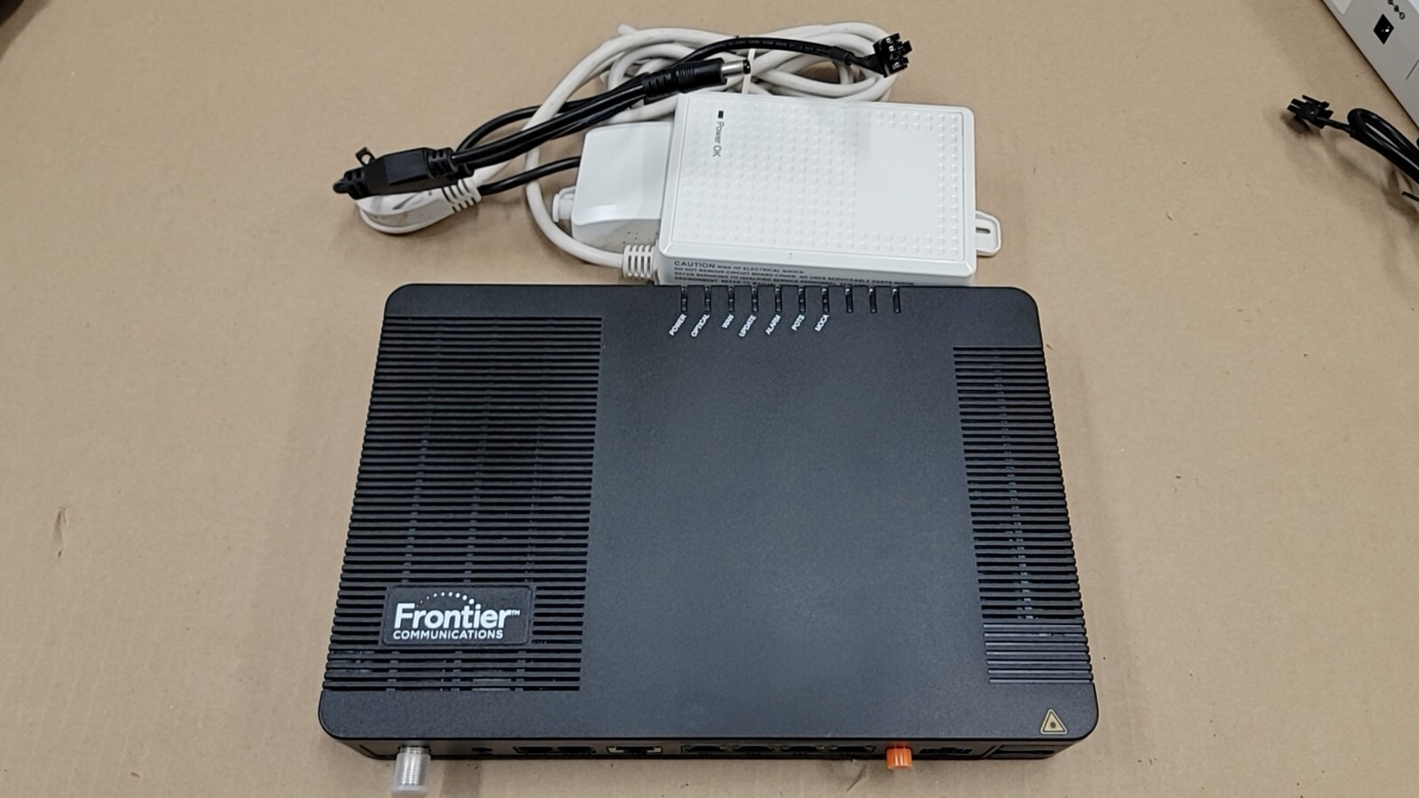 Frontier FRX523 Optical Network Terminal XGS-PON ON with ac adapter