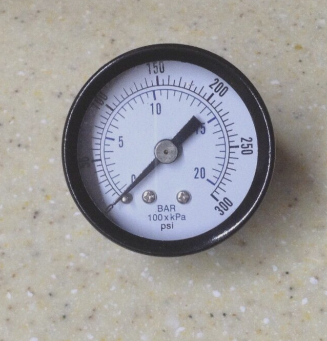 MIDWEST CONTROL PSB15-300 DRY PRESSURE GAUGE 0-300PSI 1.5" 1/8"NPT BACK MOUNT