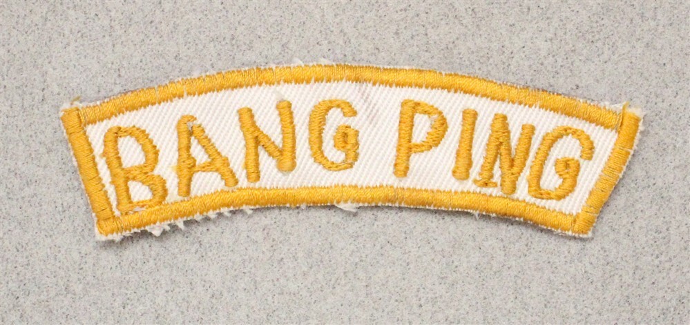U.S. Military patch 5314: "Bang Ping" Thailand tab - Thia made, VN War era