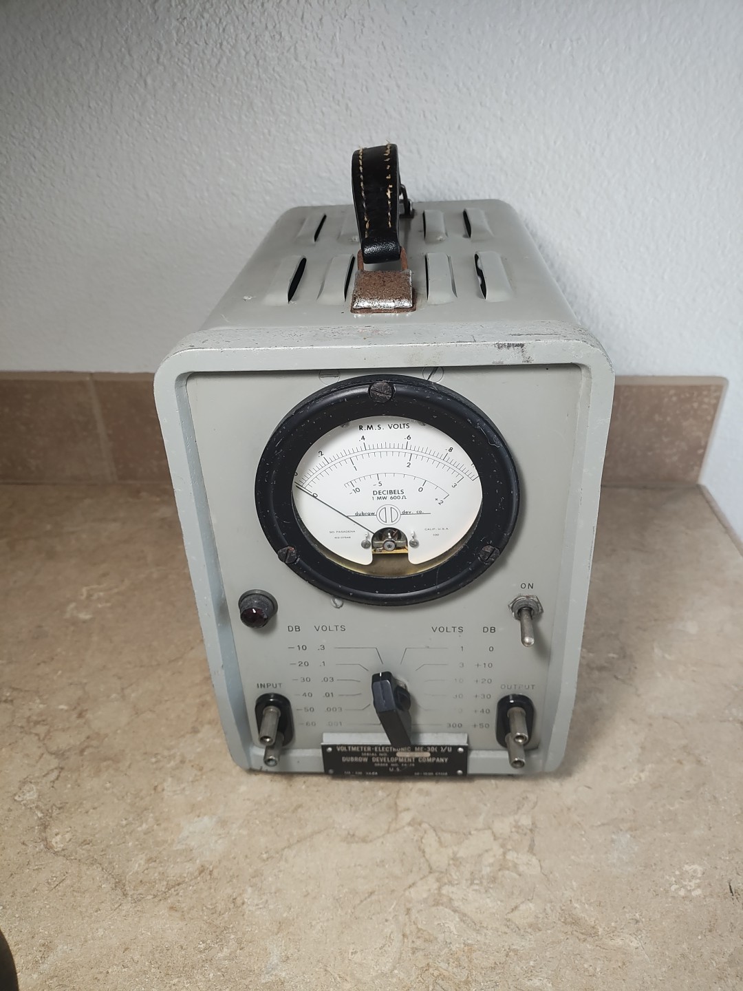 Vintage Dubrow Developments Military Model Me-30( )/U Electronic Voltmeter