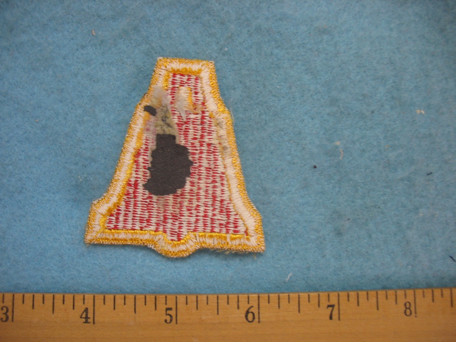 Original unused WWII US Army XIX Corps whiteback patch First Version Bell