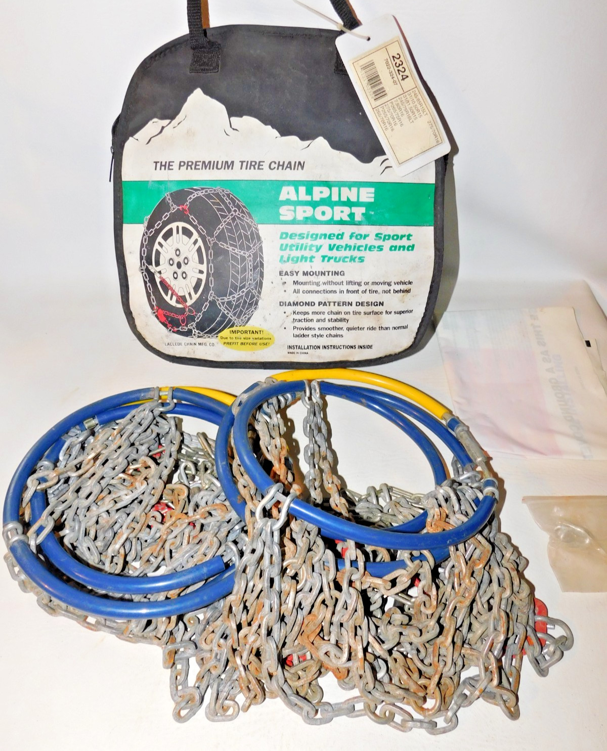 2324 Alpine Sport Light Truck/SUV Tire Chains, 1 Pair - Used