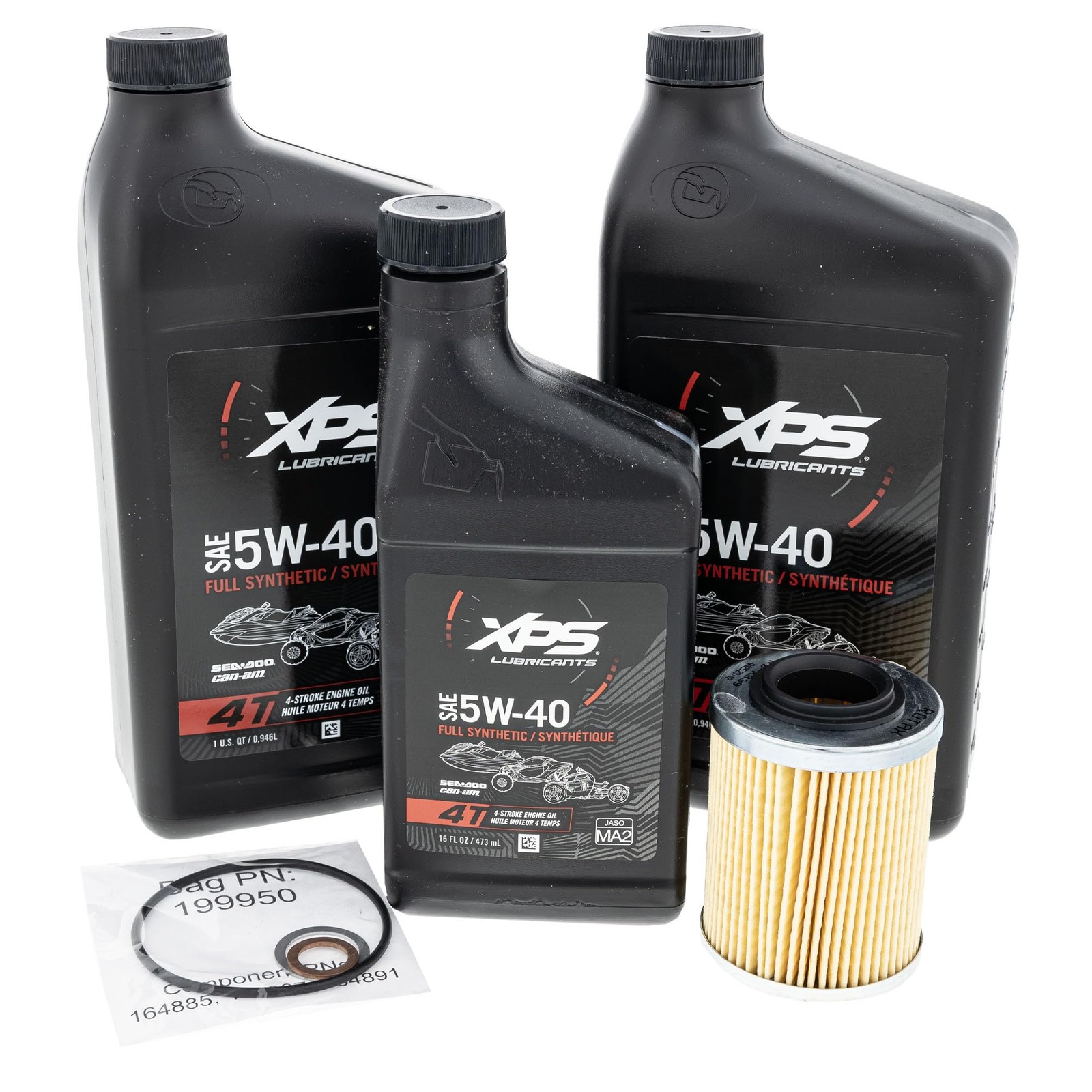 Can-Am OEM 5W40 Synthetic Blend Oil Change Kit for 500 CC Engines 9779488
