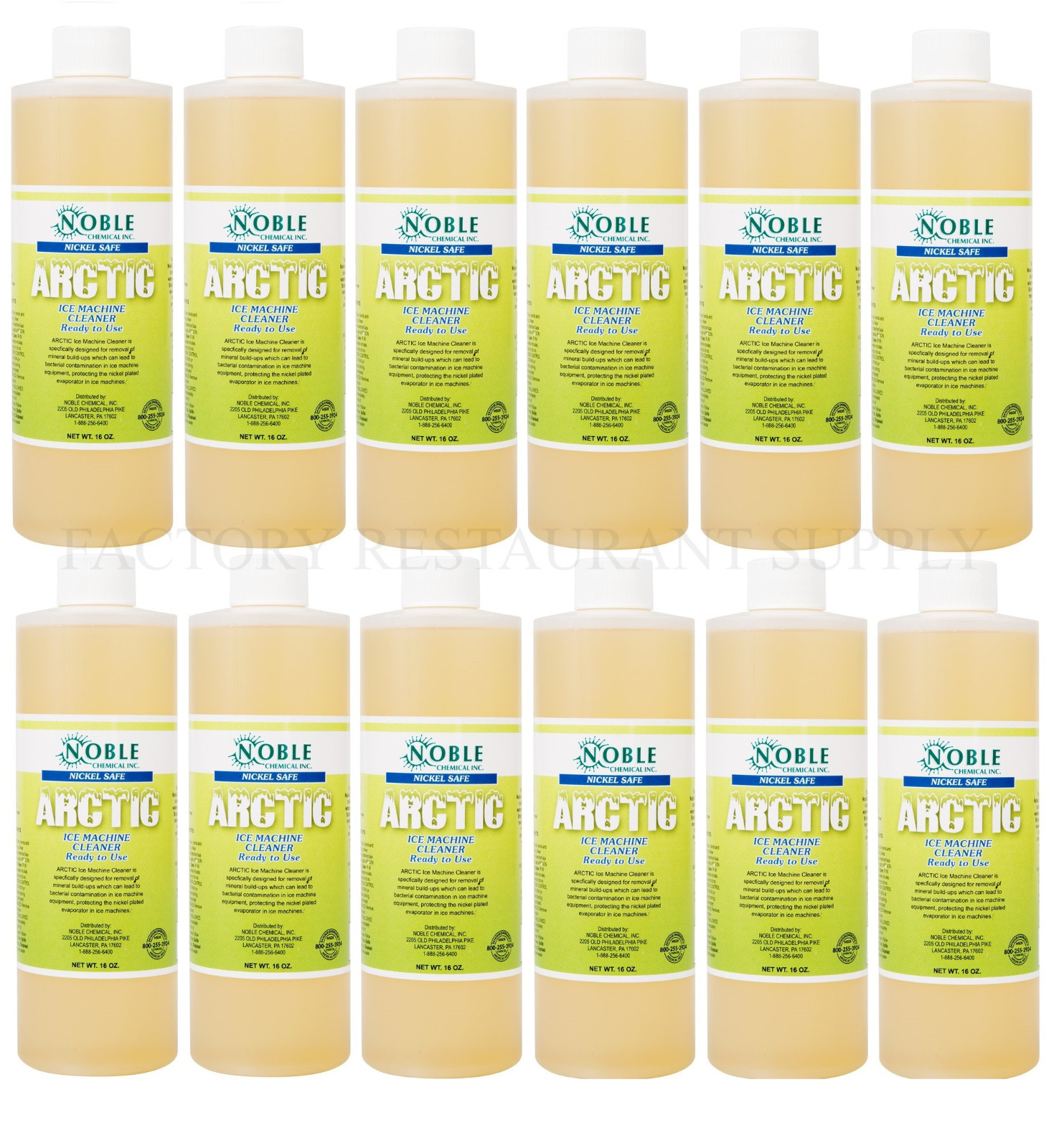 12 PACK Noble Arctic Ice Machine Cleaner Nickel Safe 16 oz Ready to Use CASE NEW