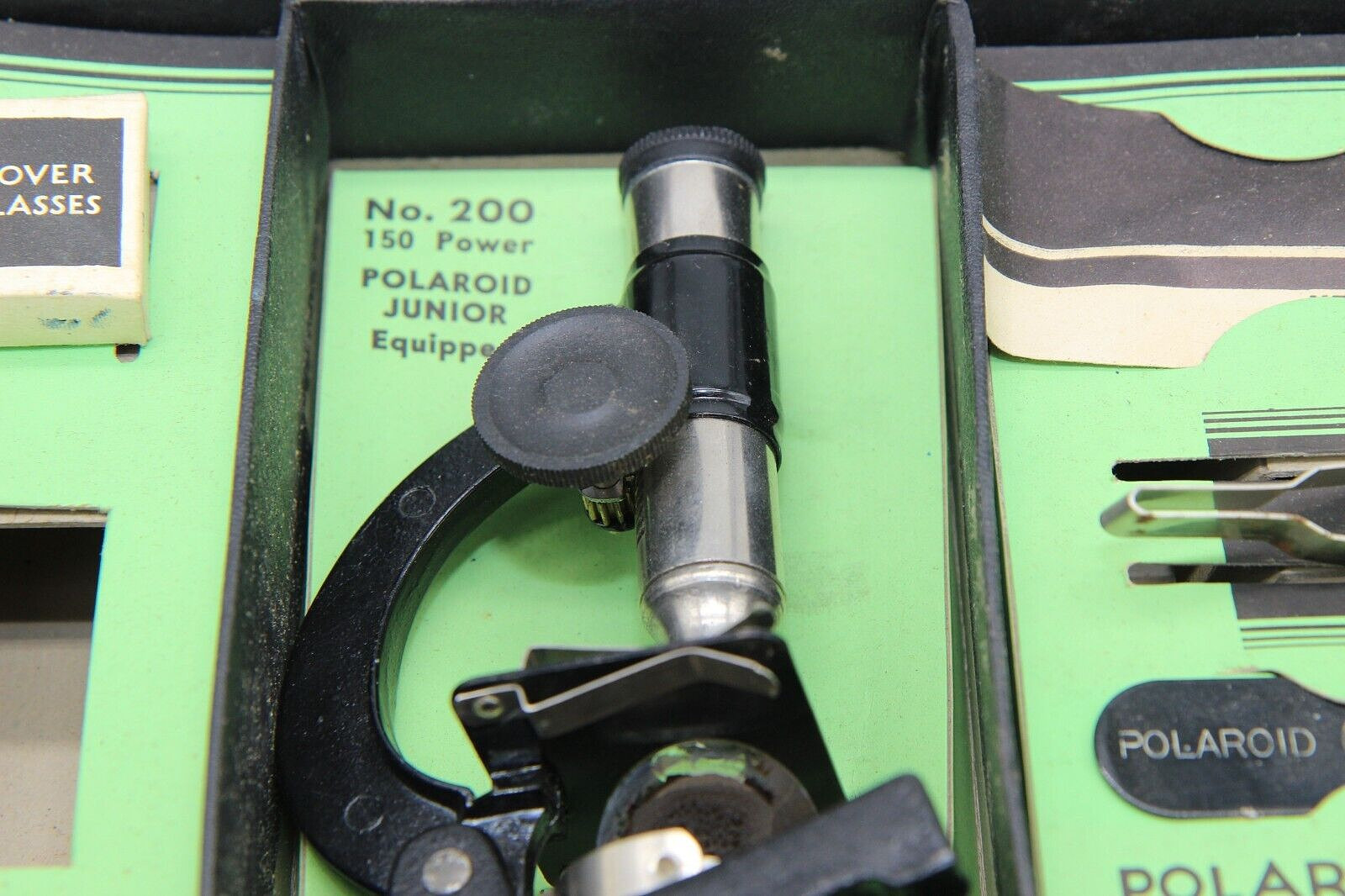 Vintage Gilbert Microscope Set No. 200 w/ Polaroid Junior