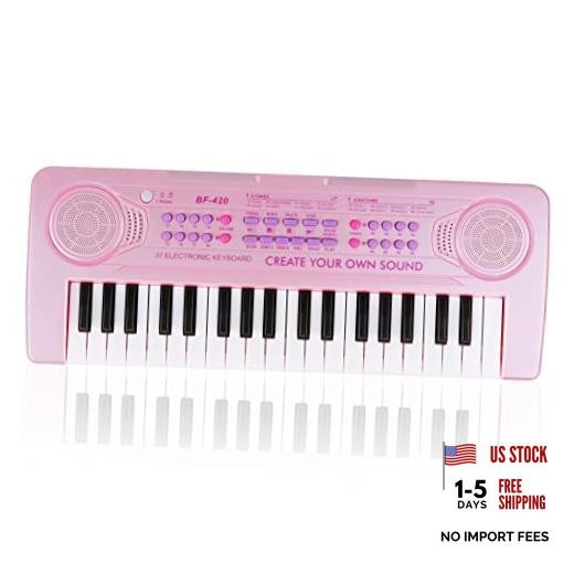 Kids Music Piano Keyboard 37 Keys Keyboard Piano Toys with 8 Rhythms/6 Demos