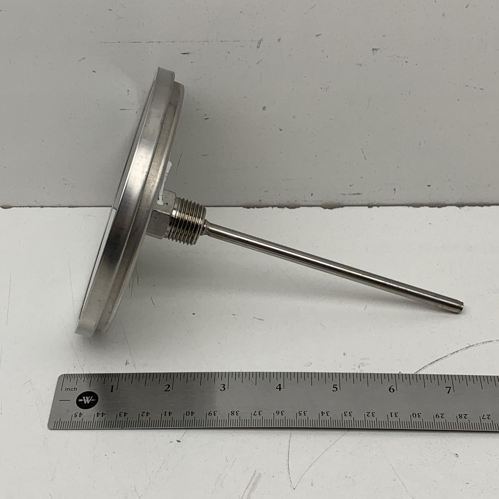 Ashcroft Temperature Gauge 0–50°C Thermometer Threaded Insert, 6" Stem, 5" Face