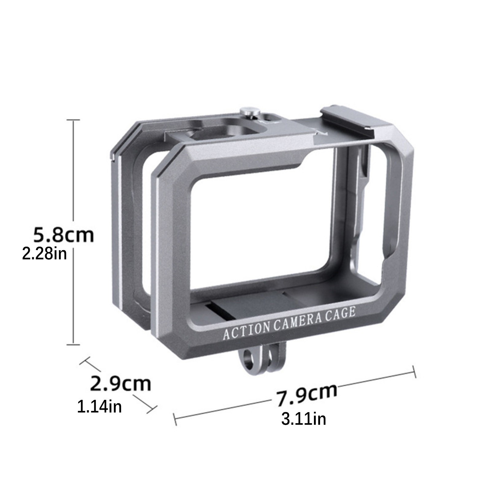 Side Open Anti-Shock Camera Housing Frame Case Cage For GoPro Hero10 9 Black