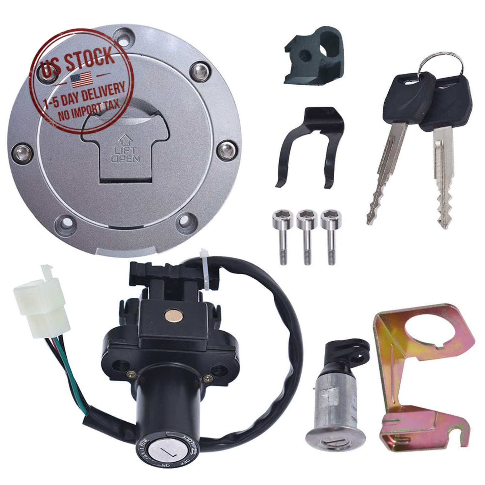 Ignition Switch Lock Set for Honda CBR600 CBR900 CBR1000 Replacement Keys