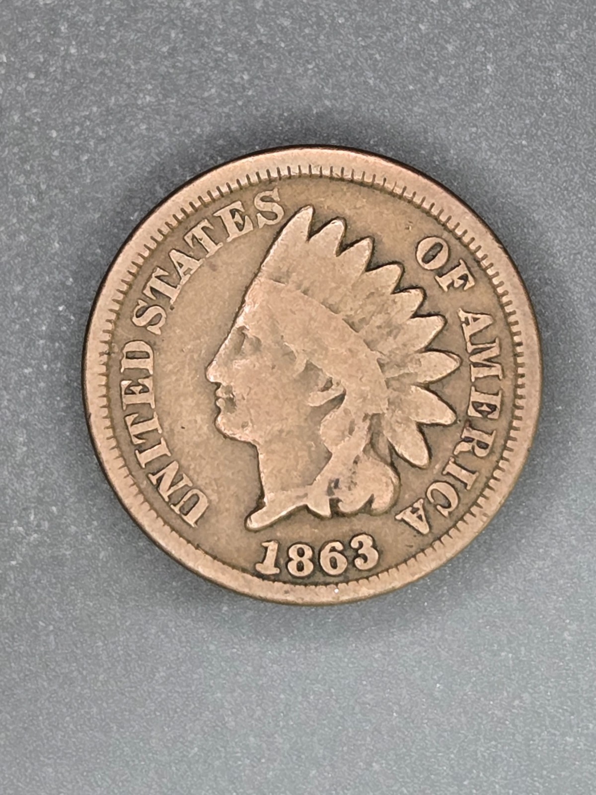 1863 Indian Head Cent VG Copper Nickel Penny Nice Collector Coin