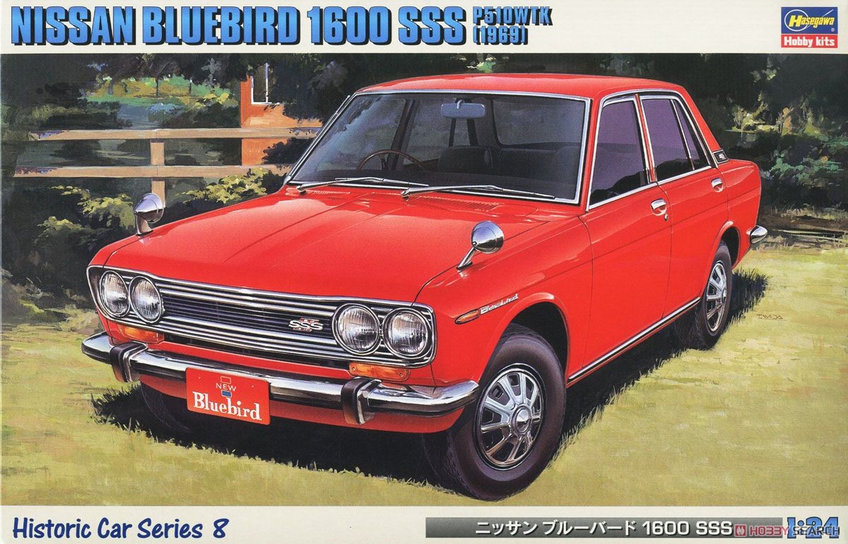 Hasegawa 1/24 Nissan Bluebird 510 1600SSS 1969 Model Kit HC8 Ships From Japan