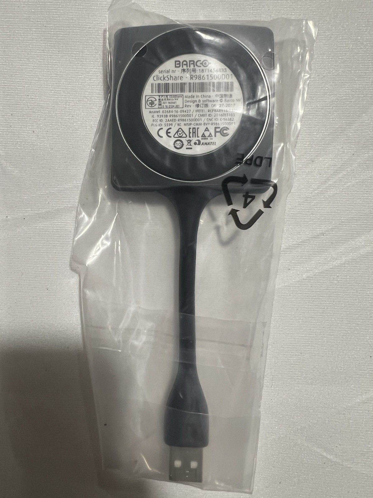 Barco ClickShare Button Switch Gray - R9861500D01