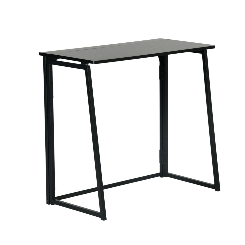 Folding Table,Portable Space-Saving Desk for Home,Apartment, Events,Black Finish