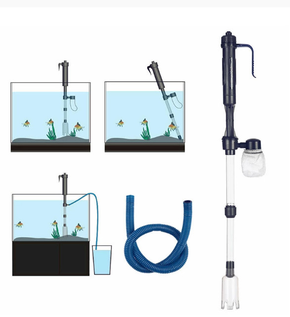 Aquarium Water Pump Electric Syphon Operated Fish Tank Sand Washer Vacuum