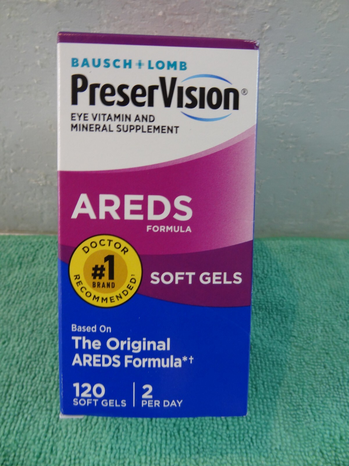 Bausch + Lomb PreserVision  Vitamin and Mineral Supplement-120 Softgels Ex-5/26