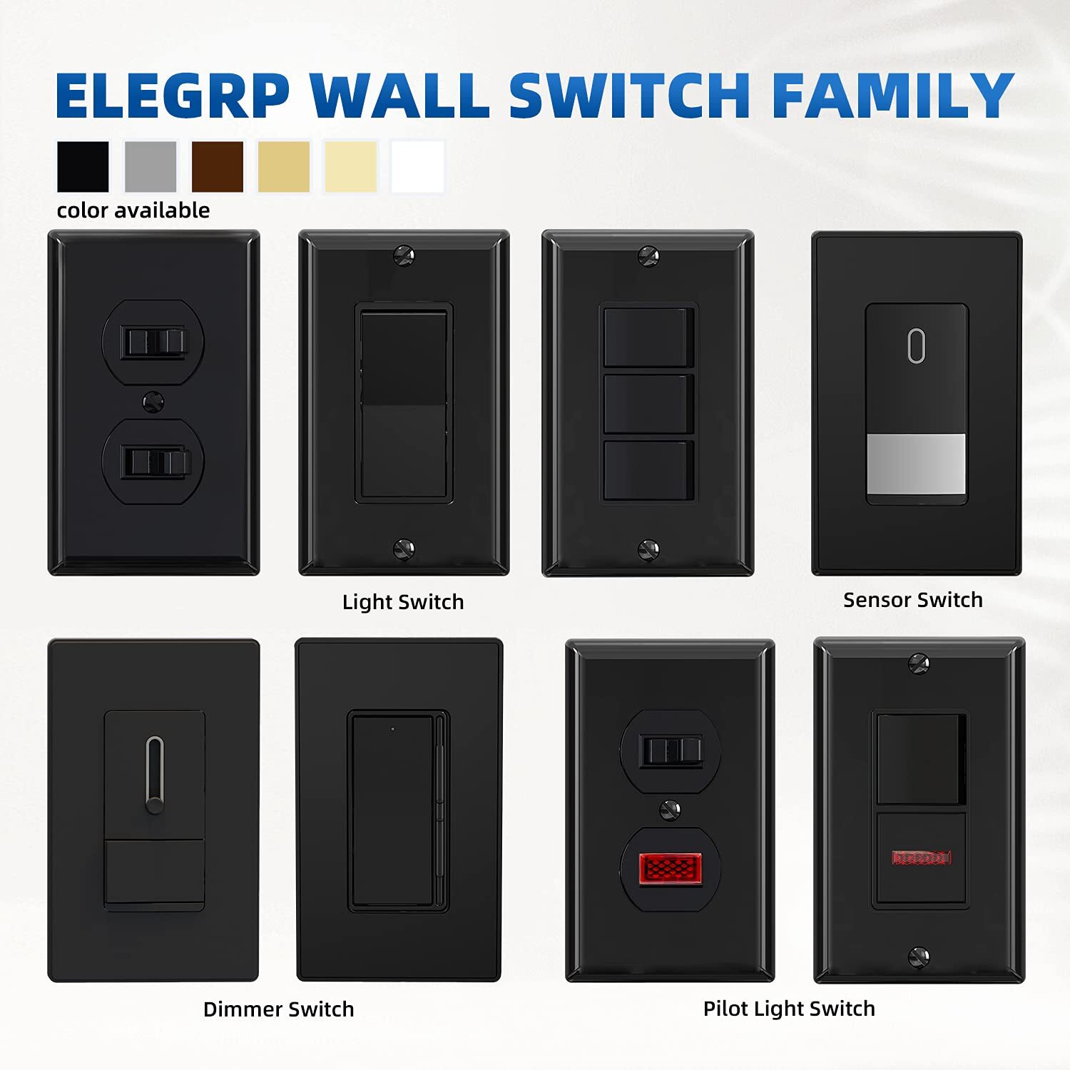 Decorator Triple Rocker Light Switch Electrical Three Single Pole Paddle Switch