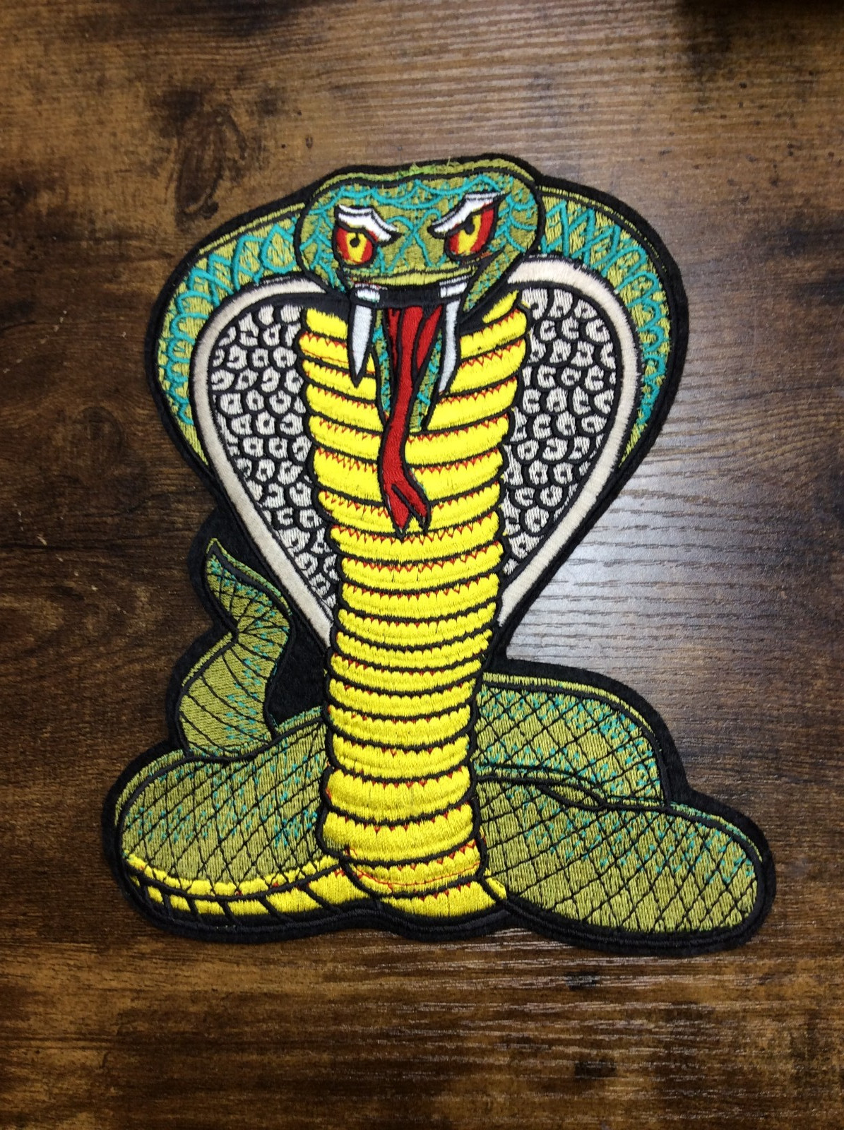 COBRA JACKET IRON-ON BACK PATCH 10"X 8"