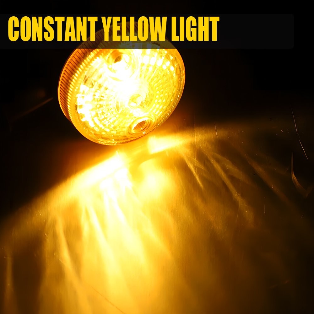 4X Universal Amber LED Turn Motorcycle Signals Round Light Tail Indicator Light