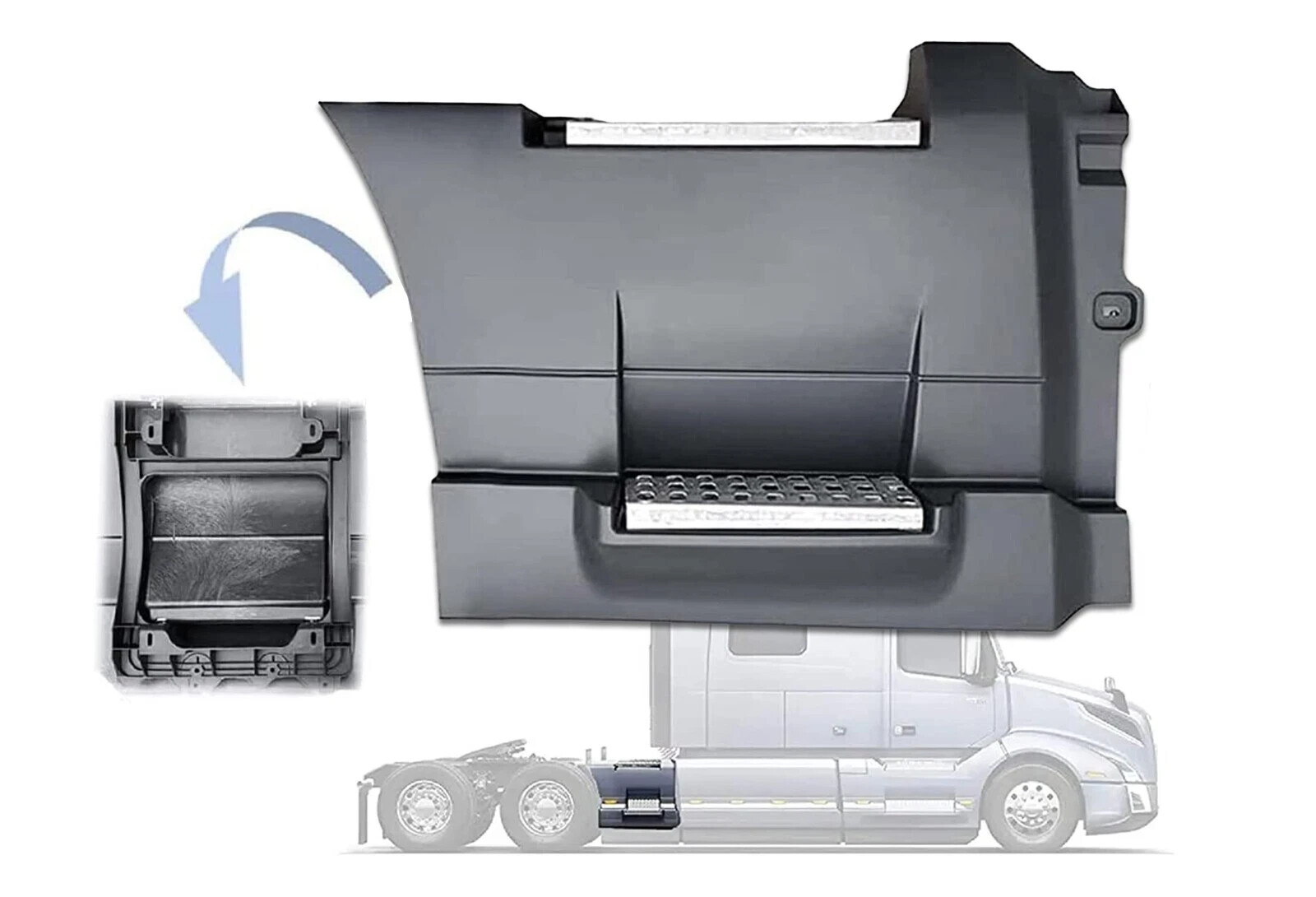 Rear Step Side Fairing Panel Right 31" (75 cm) Compatible with Volvo VNL 2018+