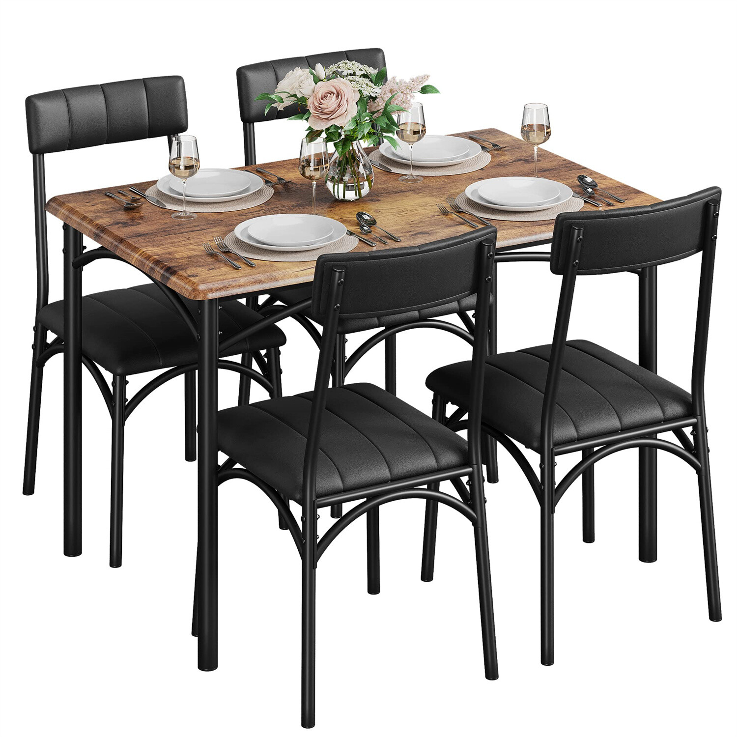 Dining Sets Kitchen Dining Room Table Set for 4 with Chairs Dining Table Chairs
